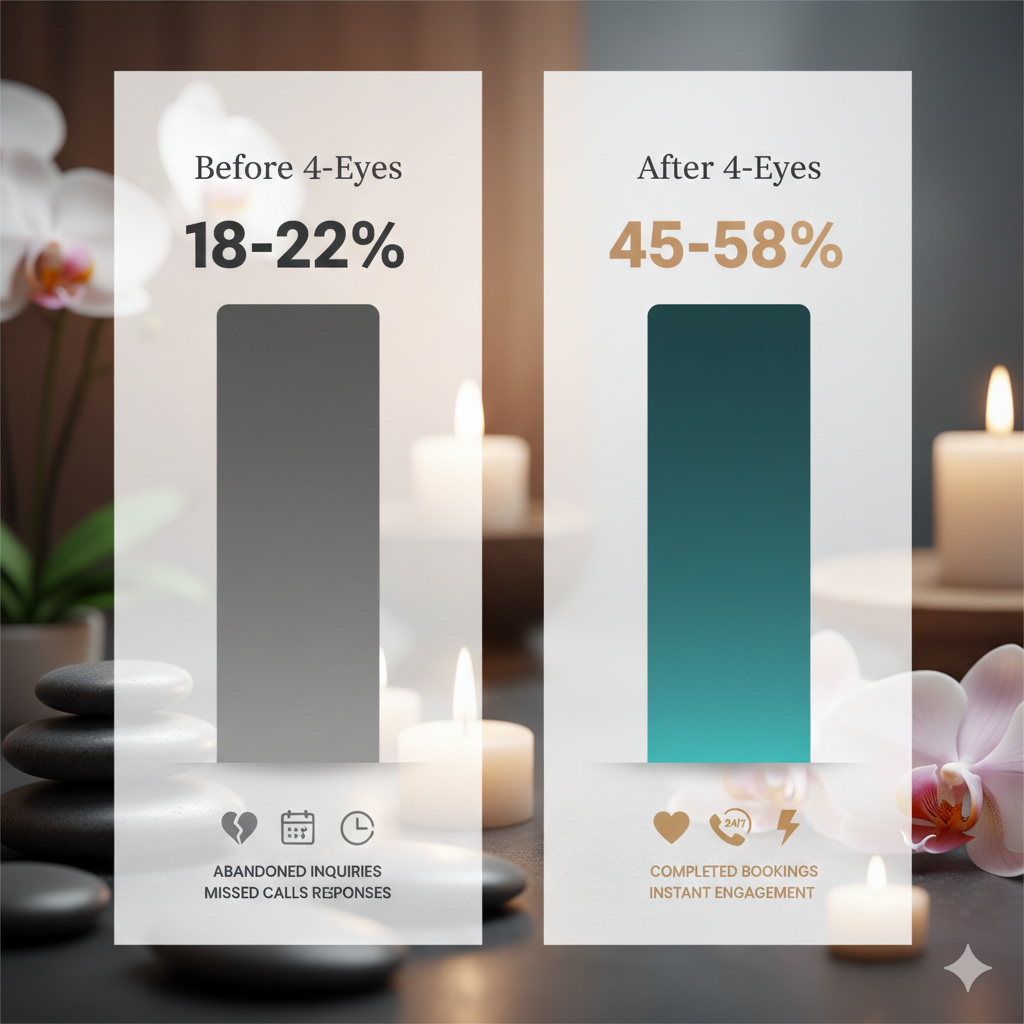 Increased booking conversion rates with 4-Eyes AI chatbot